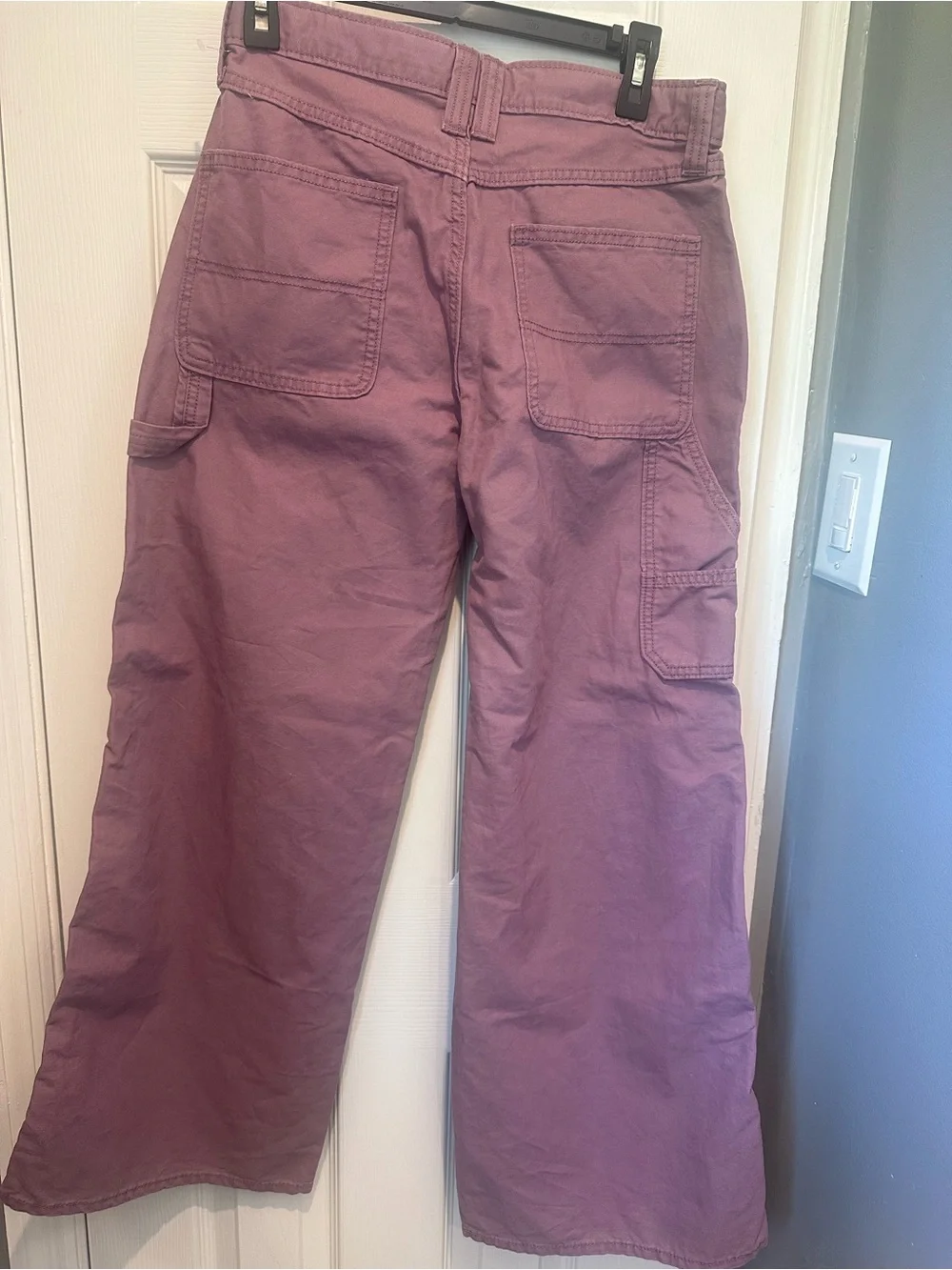 Old Navy Mid-Rise Super Baggy Wide Leg  Kids Pants purple Basil Size 16